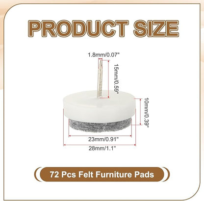 PATIKIL 28 mm Nail-on Felt Pads - Image 2