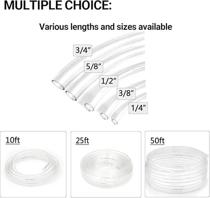 1/4’’ ID × 3/8’’ OD - 10 ft Clear Plastic Vinyl Tubing - Image 6