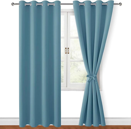 Hiasan Blackout Curtains for Bedroom, 52 x 84 Inches Long by Hiasan