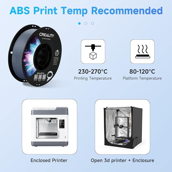 Creality ABS Filament 1.75mm, 3D Printer Filament, No-Tangling, Strong Bonding - Image 4