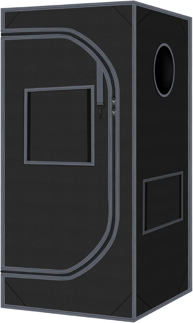 24"x24"x55" Grow Tent for Indoor Plants 600D Mylar Hydroponic High Reflective by Zazzy