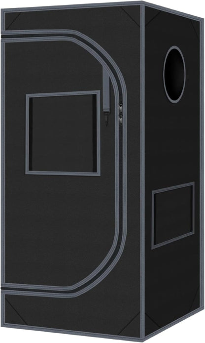 24"x24"x55" Grow Tent for Indoor Plants 600D Mylar Hydroponic High Reflective by Zazzy