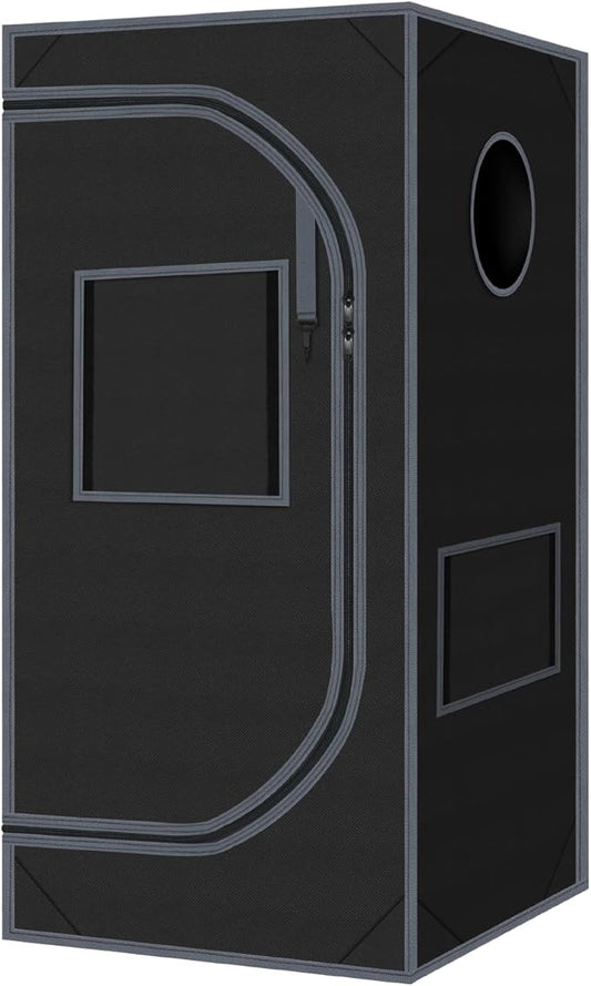 24"x24"x55" Grow Tent for Indoor Plants 600D Mylar Hydroponic High Reflective by Zazzy