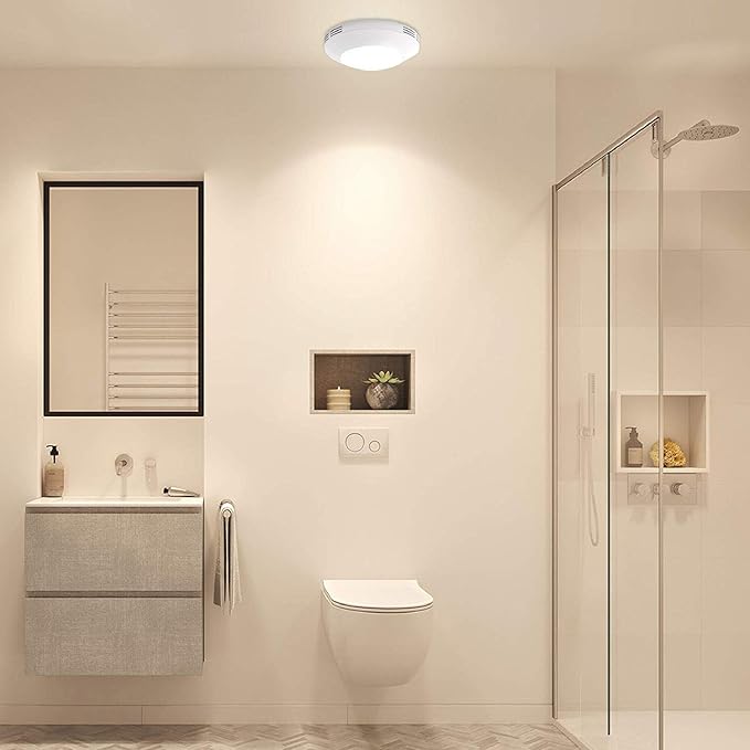 Homewerks 7117-01-WH Bathroom Integrated LED Light Ceiling Mount Exhaust - Image 4