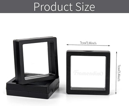 Framendino, 20 Pack Black 3D Floating Frame Display Case Challenge Coin - Image 2