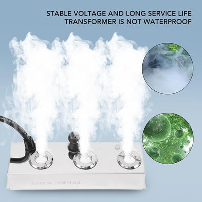 Mist Maker Fogger, 3 Ultrasonic Mist Maker, Stainless Steel Fog Machine - Image 3