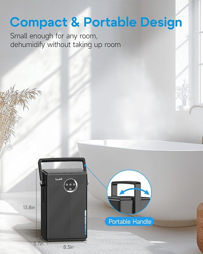 Small Dehumidifier with Drain Hose, Portable Dehumidifier - Image 9