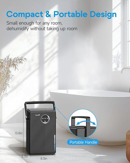 Small Dehumidifier with Drain Hose, Portable Dehumidifier - Image 9
