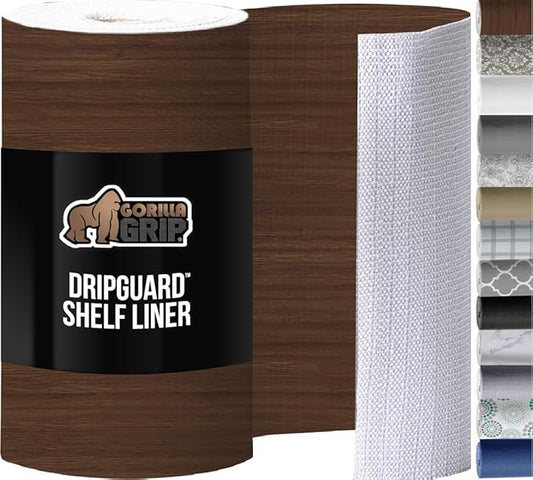 GORILLA GRIP DripGuard Shelf Liner, Non-Adhesive Drawer and Kitchen Cabinet by GorillaGrip