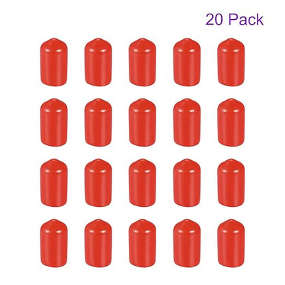 DMiotech 20 Pack 5/16" ID Red Screw Thread Protectors Rubber End Caps Bolt - Image 6