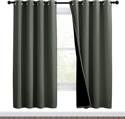 NICETOWN 100% Blackout Window Curtain Panels, Full Light Blocking Drapes by NICETOWN