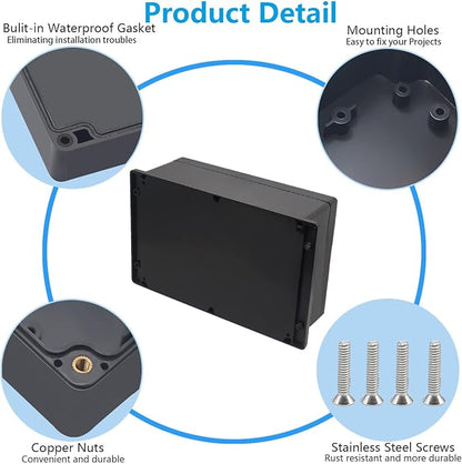 Outdoor Waterproof Junction Box IP67 Project Box ABS Black Electrical Boxes - Image 6