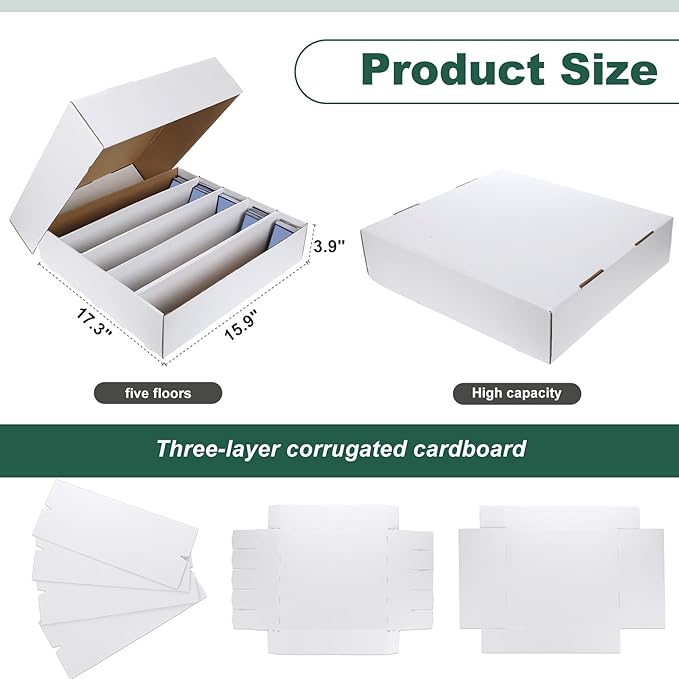Yexiya 6 Pcs 5000 Count Card Storage Boxes - Image 2