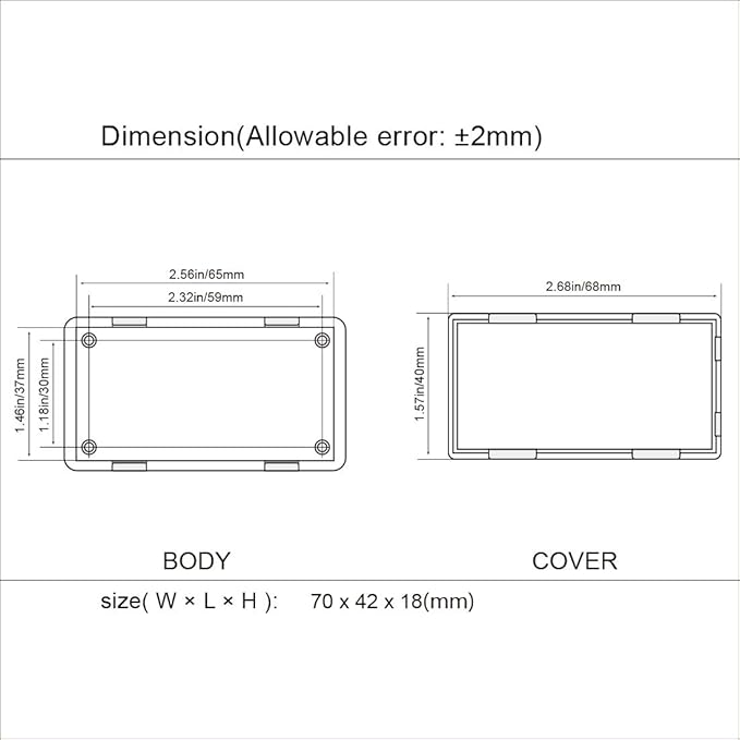 LeMotech Project Box, 5 Pieces ABS Electrical Box Small Junction Box - Image 8