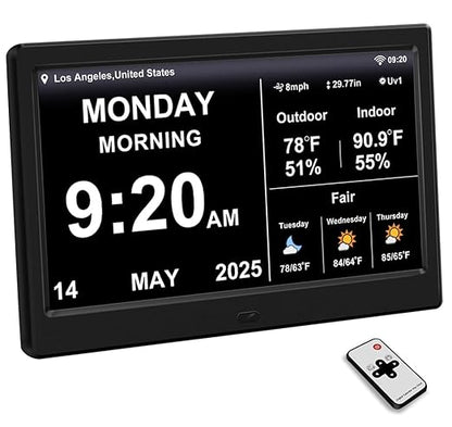 2025 New Digital Clock with Temperature/Humidity & Weather Forecast, Auto Time by FEYBYLA