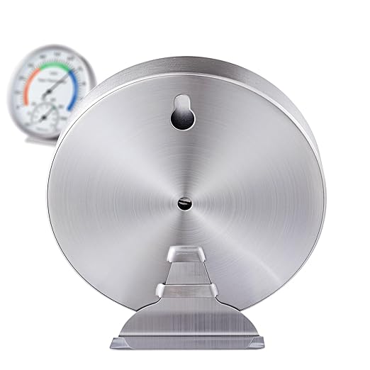 Hygro-Thermometer Stainless Steel 5 Inch Colorful Dial Indoor Outdoor - Image 5