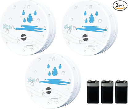 3 Pack Water Leak Detectors for Home, 100dB Waterproof Water Sensor Alarm Leak by Unknown