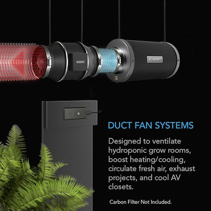AC Infinity CLOUDLINE S8 PRO, Quiet 8” Inline Duct Fan - Image 2