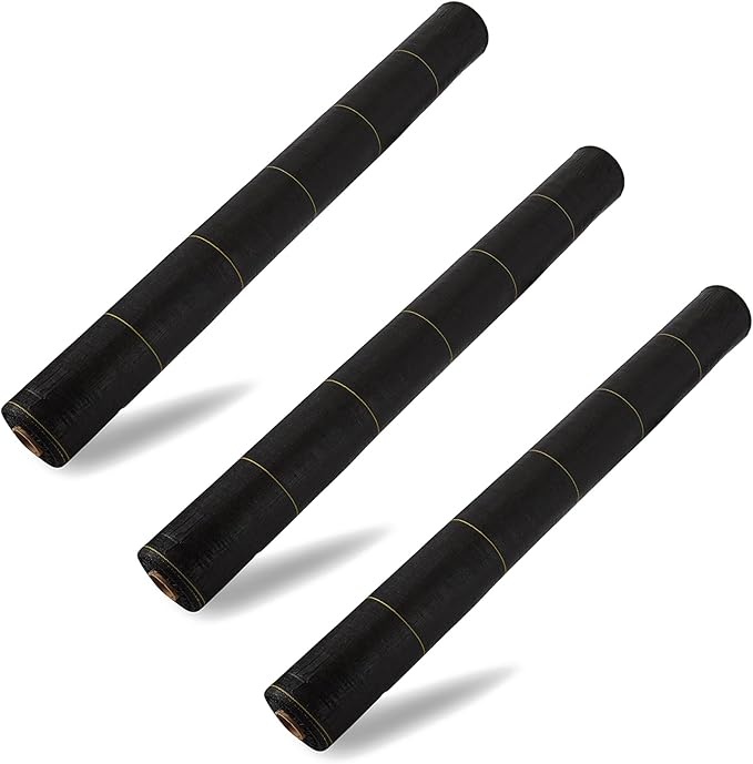 Dewitt 3-Pack Sunbelt Weed Barrier Fabric 3.2 oz, 6 x 300 Feet – Heavy-Duty by DeWitt