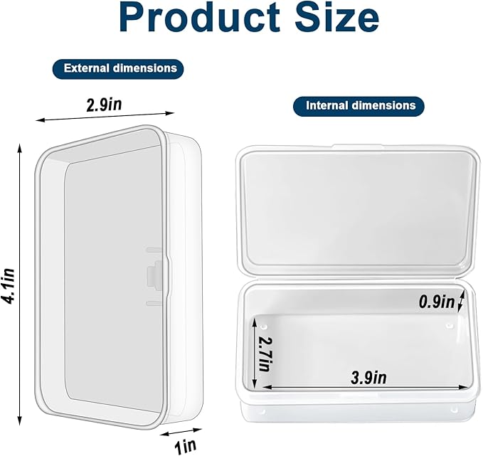 Blank Card Case, 8 Pack Clear Plastic Card Deck Box, Snaps Closed - Image 2