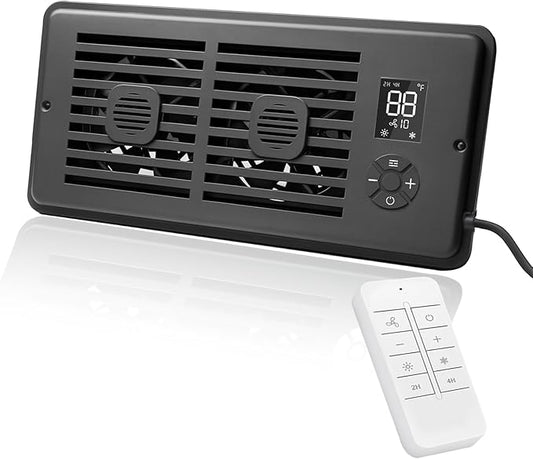 Register Booster Fan for 4" x 10" Vents Only, 10 Speeds to Control Cool & Warm by WeeLeeGoo