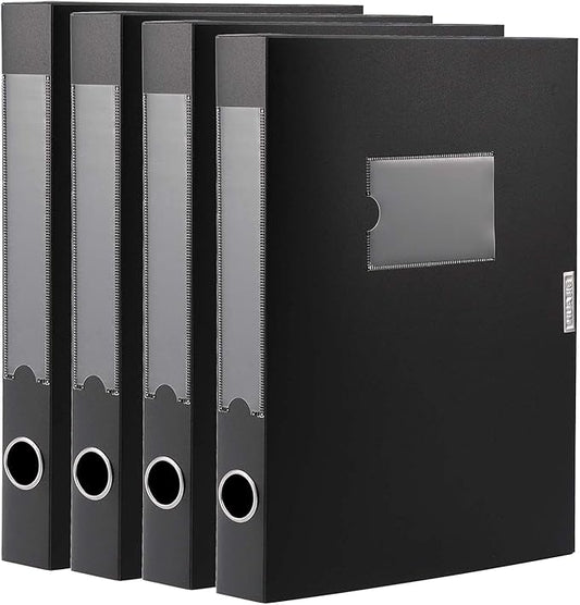 A4 Storage File Boxes Archives Cases, Foldable Plastic File Folder, Thickened by HUA+JIE