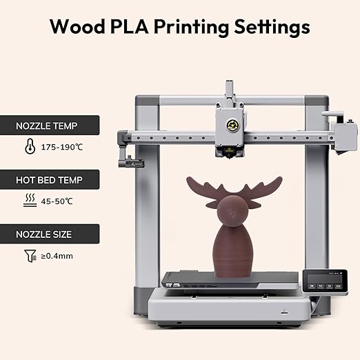 AMOLEN Wood PLA Filament Bundle 3D Printer Filament Wood Sets, Dark - Image 5
