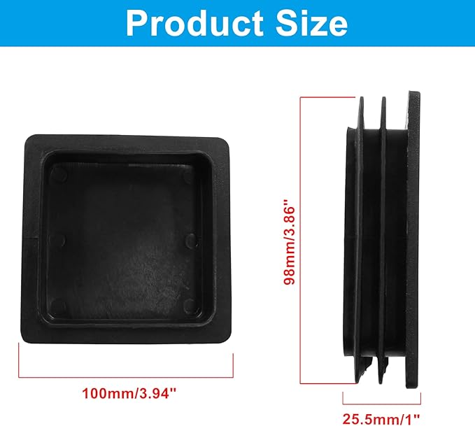 8 Pack 4" Square Plastic Plugs - Image 2