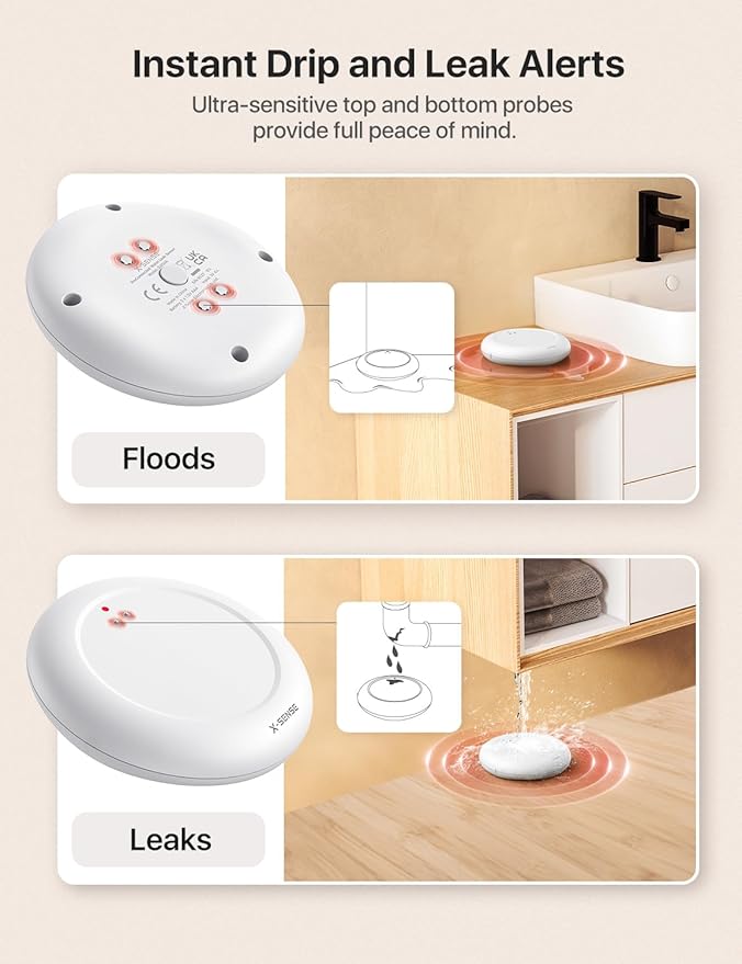 X-Sense Wi-Fi Water Leak Detector Kit, Smart Water Sensor Alarm - Image 5