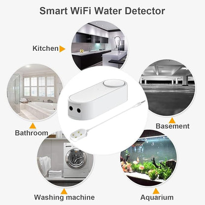 Multifunctional WiFi Water Leak Detector, 6.5ft Split Drip/Leak Detection Cable - Image 6
