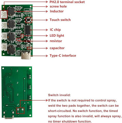 1 in 4 DC5V Humidifieration Atomization Disc Kit Type-C Interface Humidifier - Image 3
