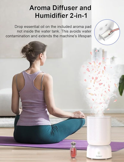 CLEVAST Smart Humidifiers for Bedroom, Top Fill 3L Cool Mist Quiet Ultrasonic - Image 5