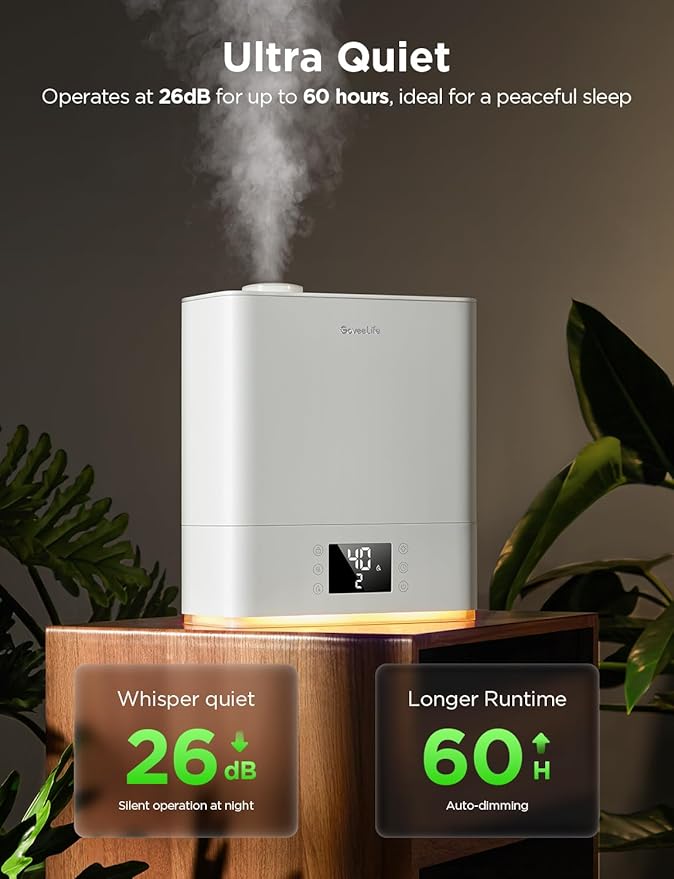 GoveeLife Smart Humidifiers for Bedroom Large Room, Top-Fill Cool Mist 6L WiFi - Image 4