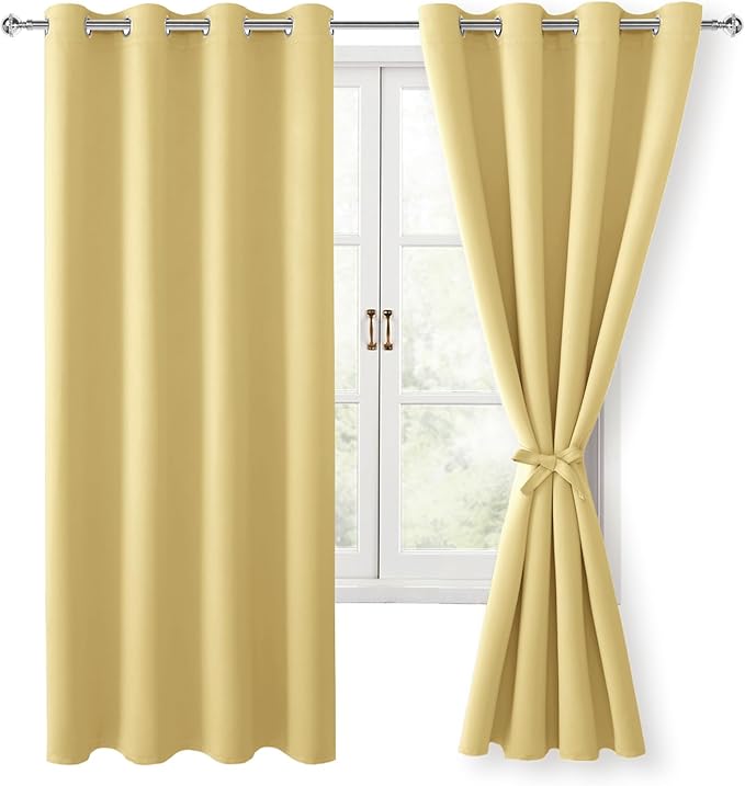 Hiasan Blackout Curtains for Bedroom, 52 x 63 Inches Length - Image 6
