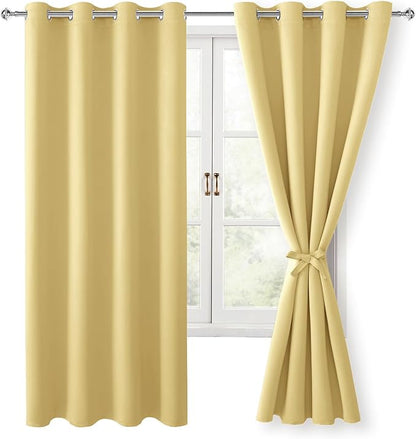 Hiasan Blackout Curtains for Bedroom, 52 x 63 Inches Length - Image 6