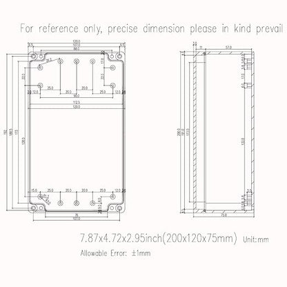 Junction Box, Zulkit Project Box IP65 Waterproof Outdoor Box ABS Plastic - Image 7