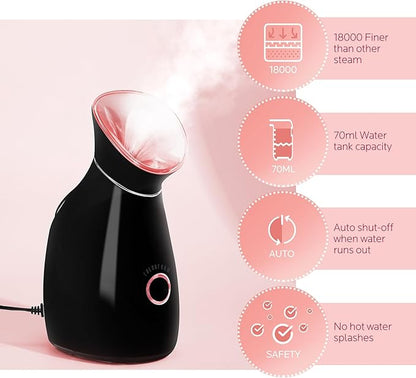 Colorfarm Facial Steamer Nano Ionic: Face Steamer Deep Cleaning Unclogs Pores - Image 6