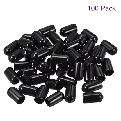 DMiotech 100 Pack 7.5mm ID Black Screw Thread Protectors Rubber End Caps Bolt - Image 6