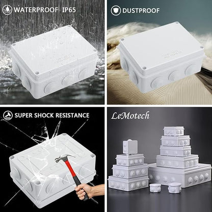 LeMotech ABS Plastic Dustproof Waterproof IP65 Junction Box Universal - Image 8
