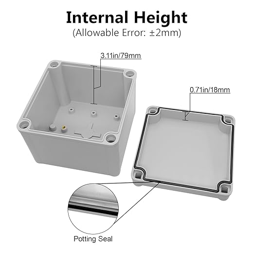 LeMotech Junction Box IP67 Waterproof Dustproof ABS Plastic Project Box - Image 4