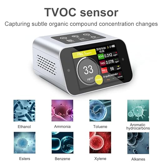 A16 Air Quality Monitor Indoor PM1.0 PM2.5 PM10 Dust Meter TVOC HCHO Pollution - Image 5