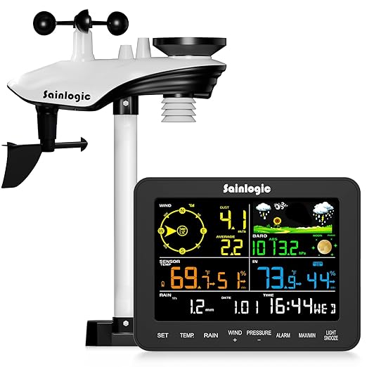 Sainlogic Weather Stations Wireless Indoor Outdoor SA6, Weather Station by Sainlogic