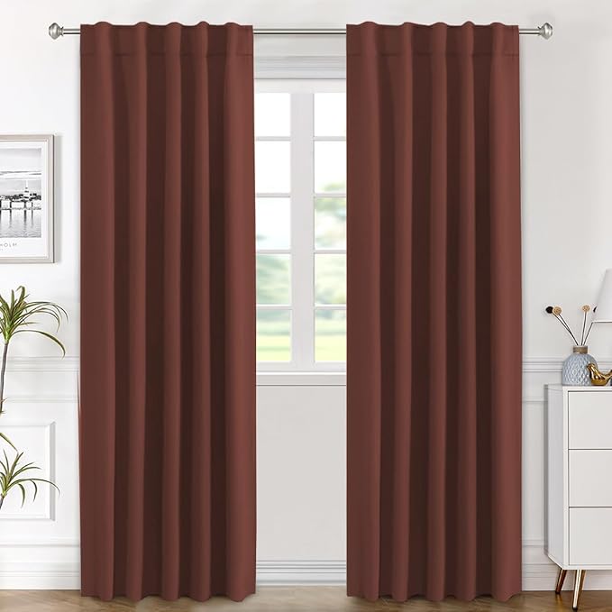 H.VERSAILTEX Blackout Curtains Thermal Insulated Window Treatment Panels Room by HVERSAILTEX
