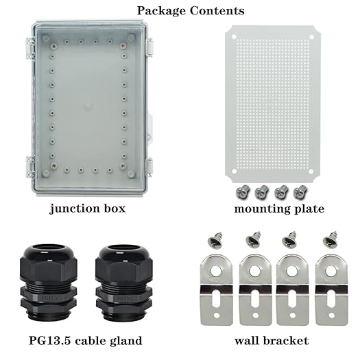 Zulkit Junction Box IP67 Waterproof Electrical Box Hinged Clear Cover Stainless - Image 6