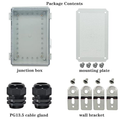 Zulkit Junction Box IP67 Waterproof Electrical Box Hinged Clear Cover Stainless - Image 6