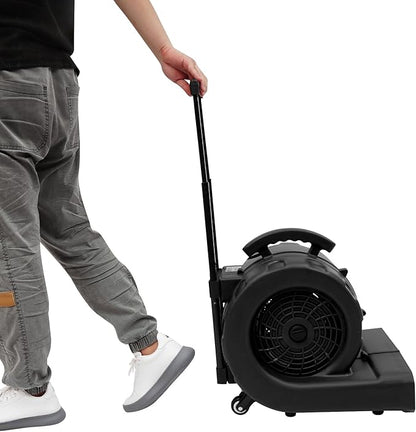 3-Speed Air Mover 750W Floor Drying Dryer Portable Carpet Drying Blower Fan-110V - Image 5