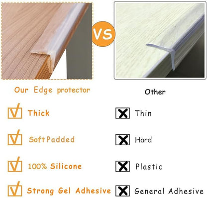 Edge Protector 100% Silicone, Baby Proofing Clear Table Corners Guards - Image 3
