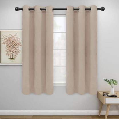 Easy-Going Blackout Curtains for Bedroom, Solid Thermal Insulated Grommet and by Easy-Going