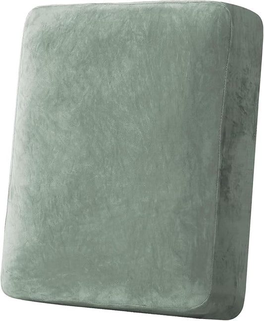 H.VERSAILTEX Velvet Stretch Couch Cushion Cover Plush Cushion Slipcover by HVERSAILTEX