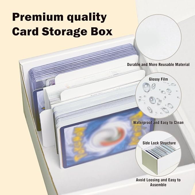 NUMINA 7 Pack 350 Small Card Storage Box, Heavy Duty Cardboard Game Card - Image 5